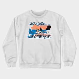 Dogs on a Beach Crewneck Sweatshirt